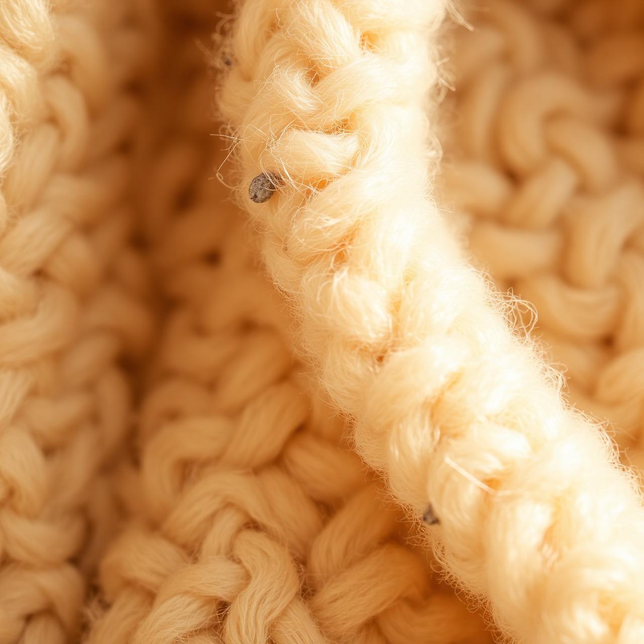 Macro of natural wool fabric